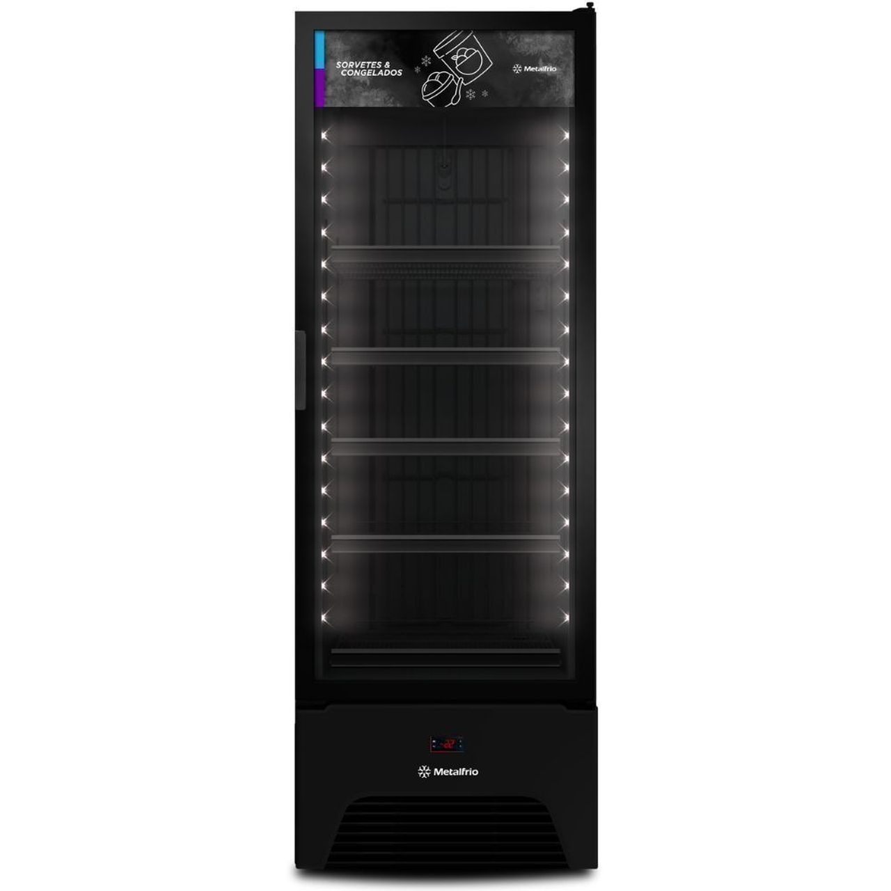 Freezer Expositor Frost Free VF50 All Black Metalfrio | FastStore PDP